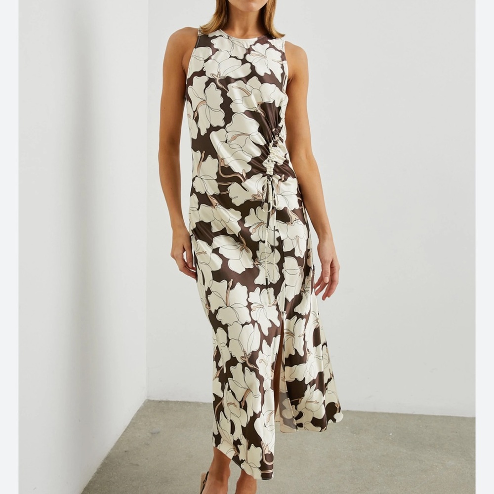 Rails Gabriella floral ruched midi dress size small